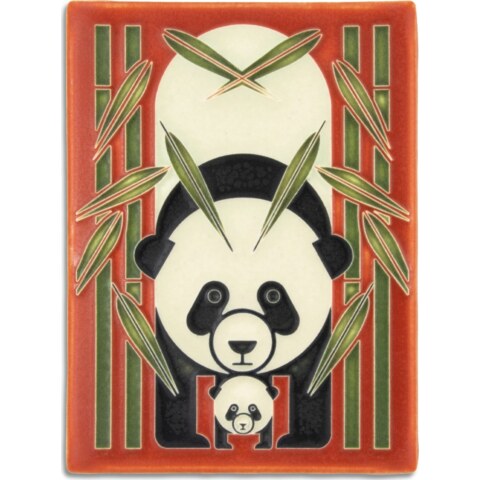 Panda Panda Tile (Red)