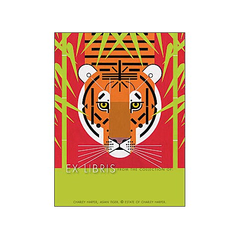 Asian Tiger Bookplates ×24