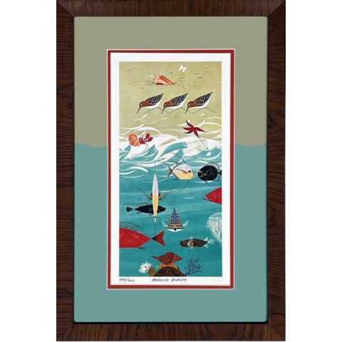 Beach Birds—Framed—Giclée