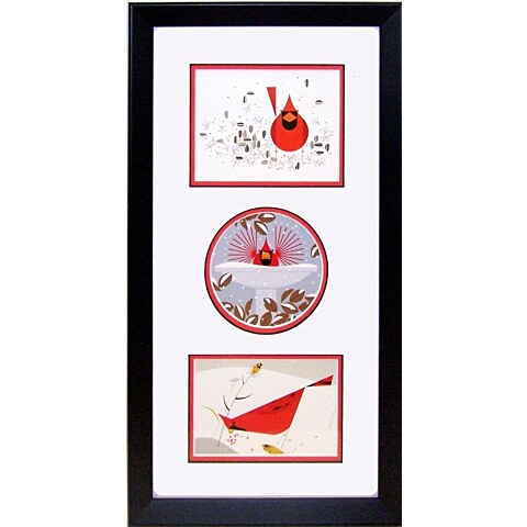 Cardinal Triptych—Framed Mini-Print