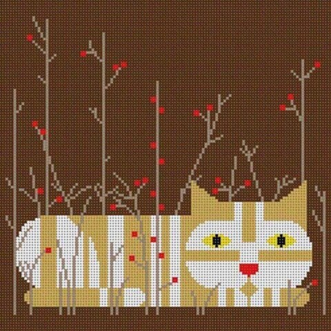 Cat—Autumn (Edie) Needlepoint Pattern
