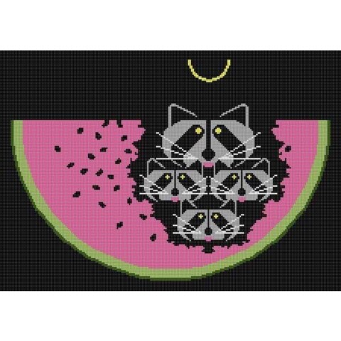 Watermelon Moon Needlepoint Pattern