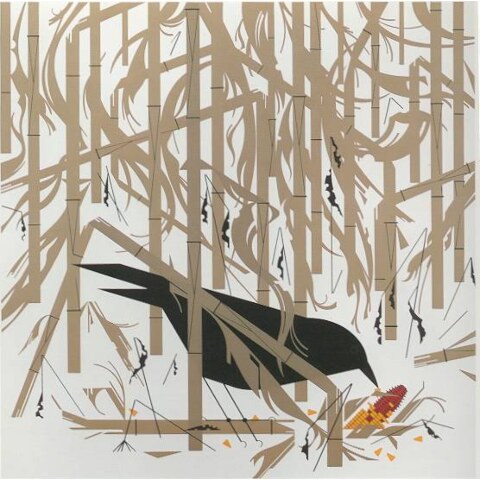 Crow in the Snow—Serigraph Print