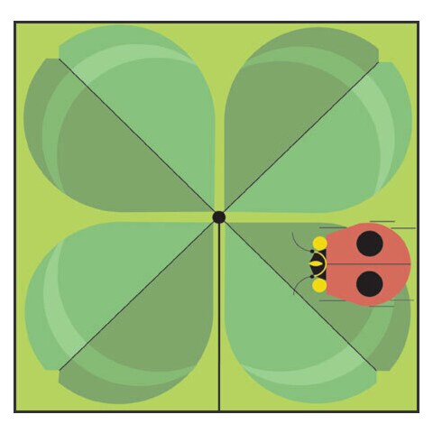 Doublelucky (Ladybug & 4-Leaf Clover)—Notecard Pack