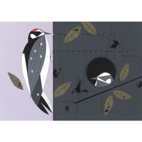 Downy Woodpecker—Ford Times Silkscreen Print