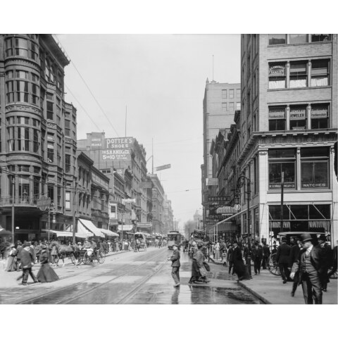 Fifth Street North from Race Street 1900-1910. Canvas Giclee