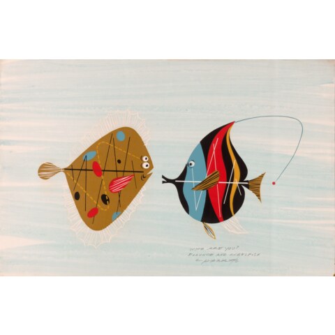 Sole & Angelfish (Flounder & Angelfish)—Ford Times Silkscreen Print