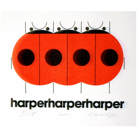 Harper, Harper, Harper (small) Ladybug Trifecta—Lithograph