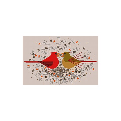 Cardinal Courtship Needlepoint Pattern