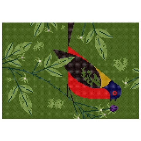 Painted Bunting Needlepoint Pattern