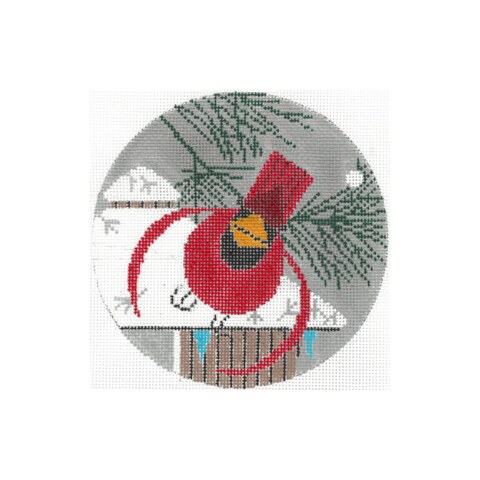 Cardinal—Male (Winter) Needlepoint Pattern