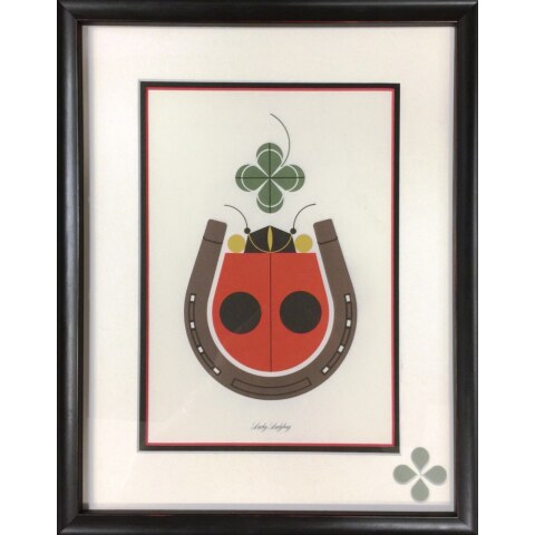 Lucky Ladybug—Lithograph (Framed)