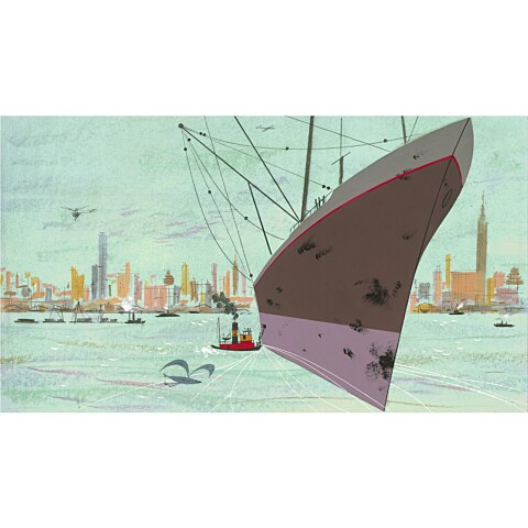New York Harbor 1947—Giclée