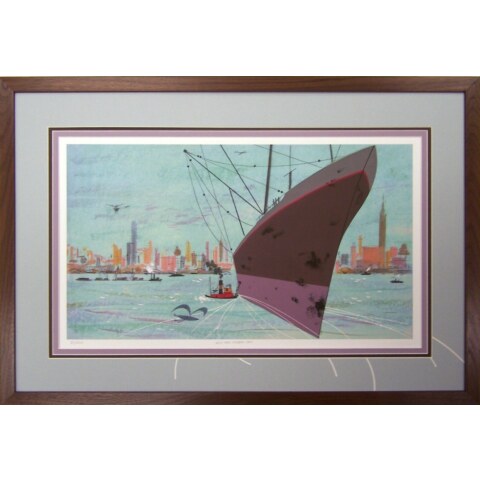 New York Harbor 1947—Framed—Giclée
