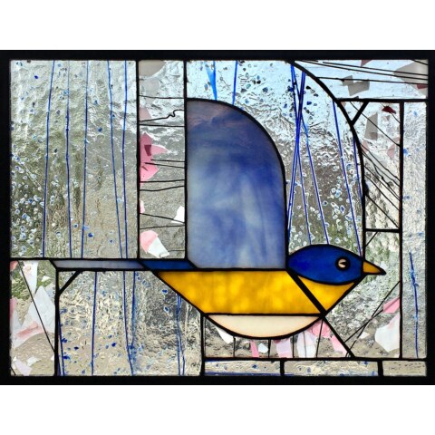Northern Parula III Stained Glass