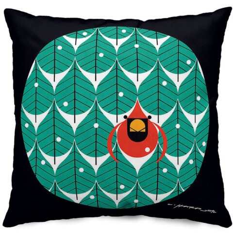 Coniferous Cardinal Pillow