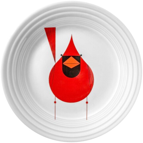 Fiesta Cardinal Luncheon Plate in White