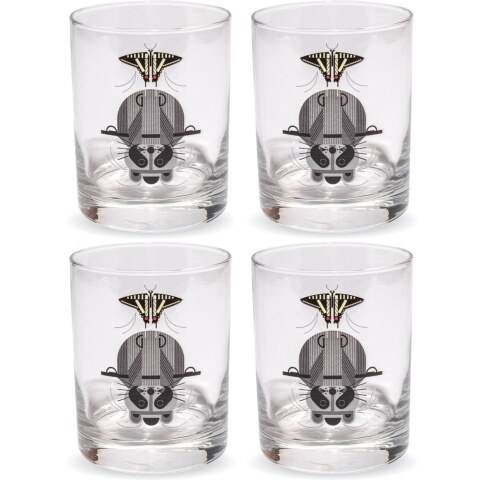 Raccrobat Double Old Fashioned Glasses—Set of Four