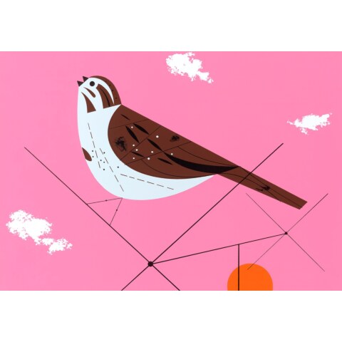 Song Sparrow—Ford Times Silkscreen Print