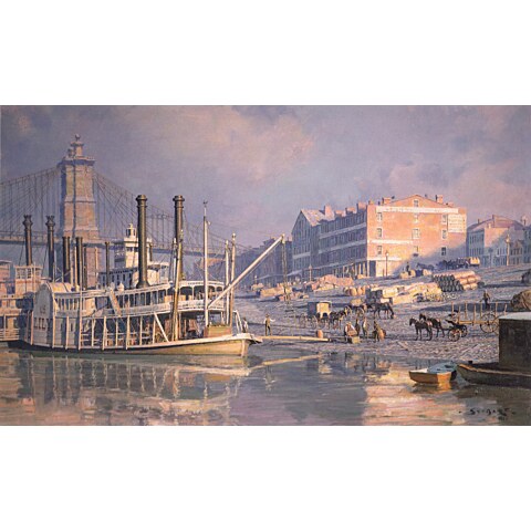 Cincinnati Levee at Daybreak 1884