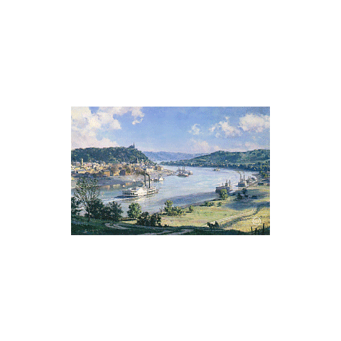 Cincinnati: View from Kentucky Hills 1858