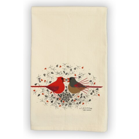 Cardinal Courtship Tea Towel/Dish Towel