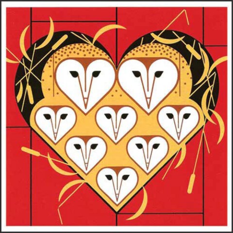Vowlentine (Barn Owls)—Notecard Pack