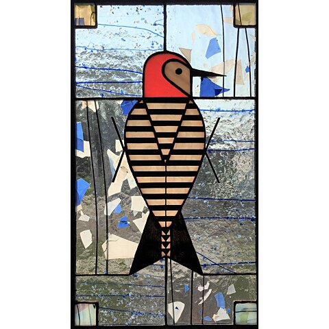 Woodpecker XI Stained Glass