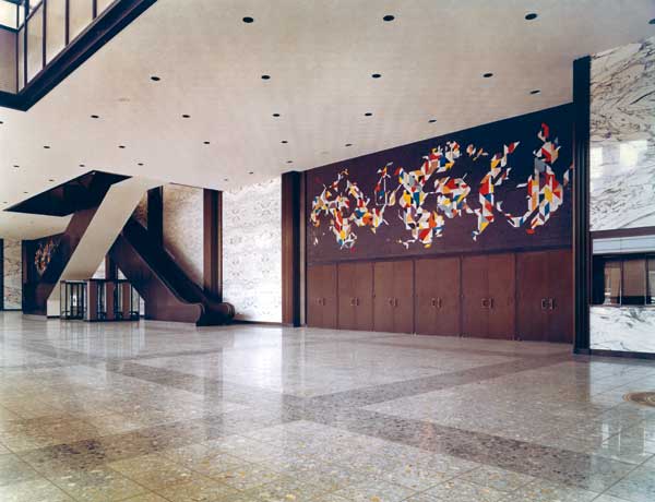 view of uncovered mural